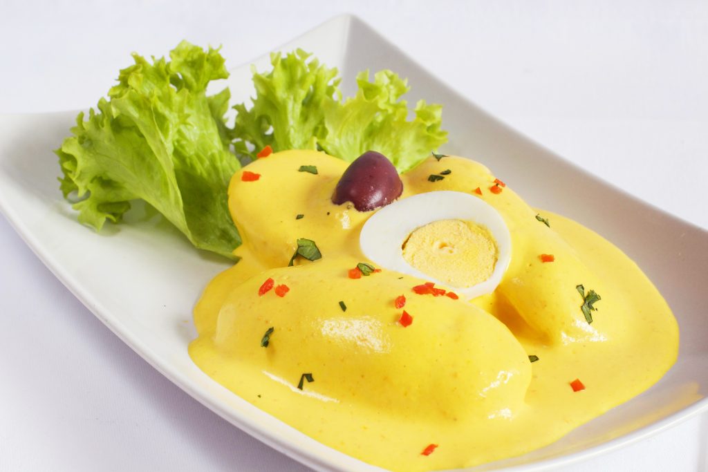 Peruaans aardappelgerecht bij Somos Peru Restaurant in Den Haag